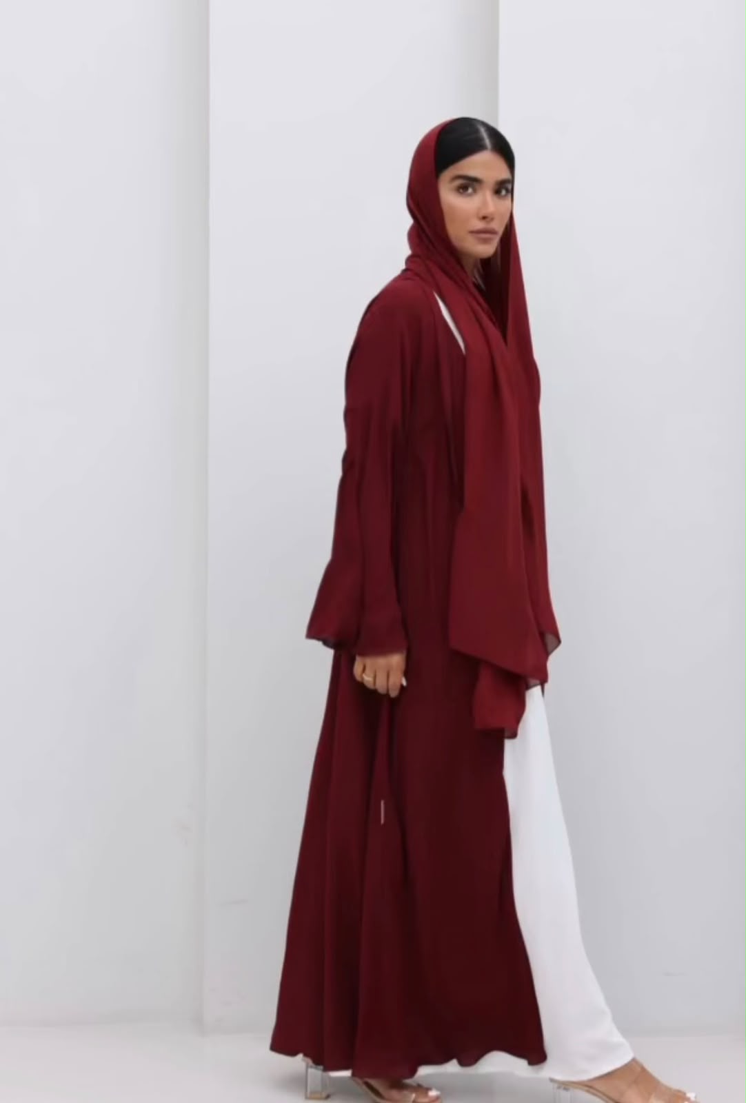 عباية برغندي فلو